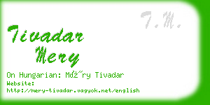 tivadar mery business card